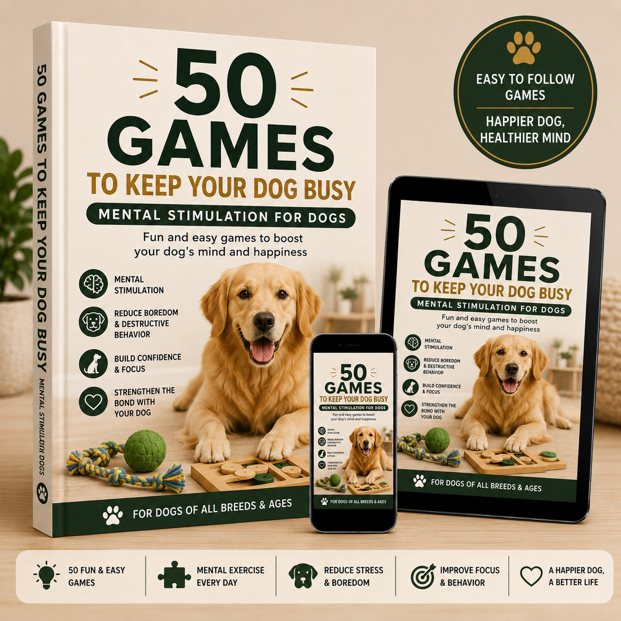50 Games to Keep Your Dog Busy – Mental Stimulation for Dogs